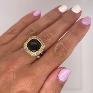 David Yurman Black Albion Onyx with Gold Ring